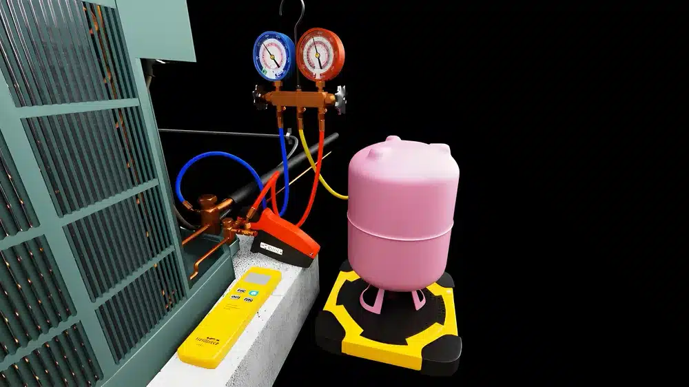 Refrigerant circuit leak search